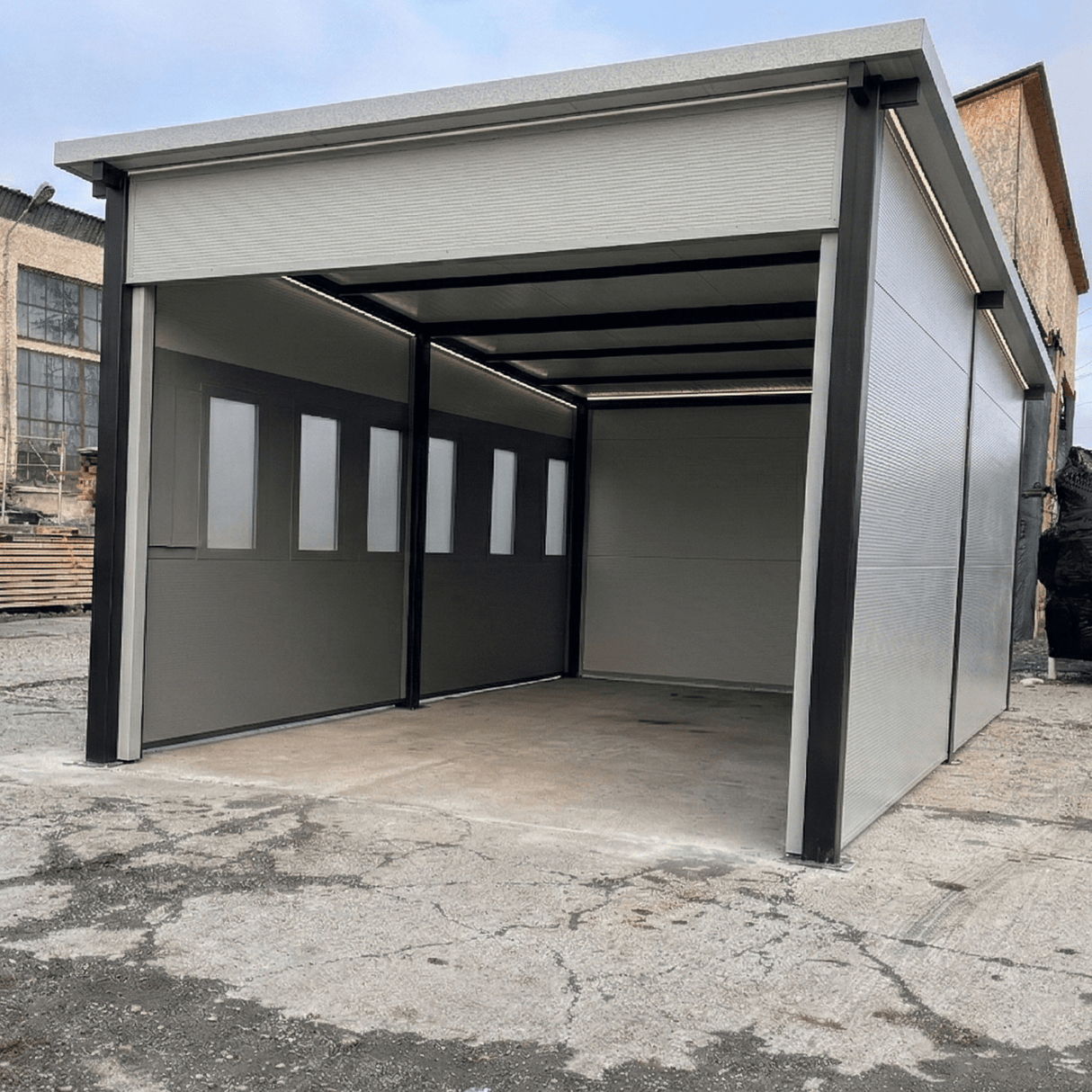 Garaj,Pergola,Pavilion de gradina,Acoperis Masina, Metal,Modular, 3 x 5 m - BUZ.RO