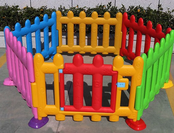 Gardulet copii, multicolor, 6 buc, tarc copii, tarc de joaca, loc de joaca, portita inclusa, dimensiuni 105x75