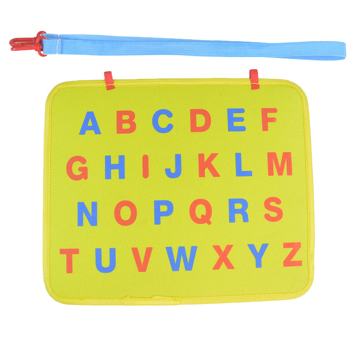 Gentuta senzoriala, cu activitati Montessori, galben, 32x28 cm