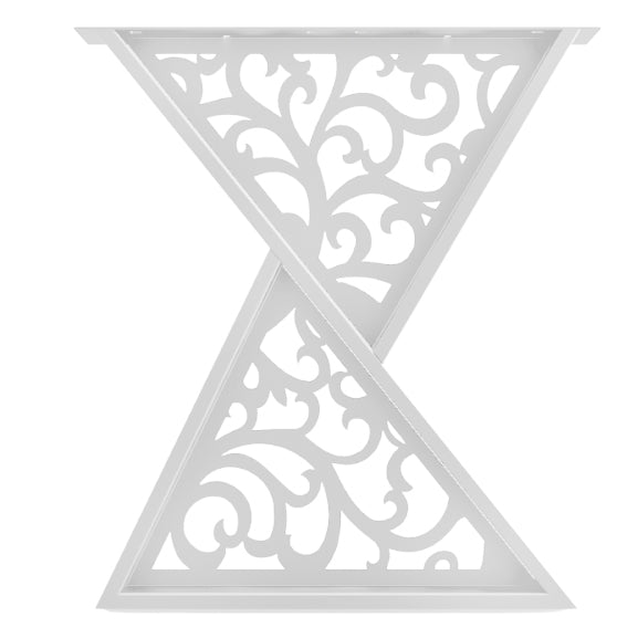 Picioare metalice masa, set metal, 2 bucati, mobilier dining, 65x8x73 cm