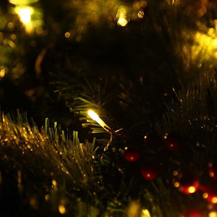 Ghirlanda de craciun, cu merisoare si conuri, instalatie, din brad artificial, 270 cm