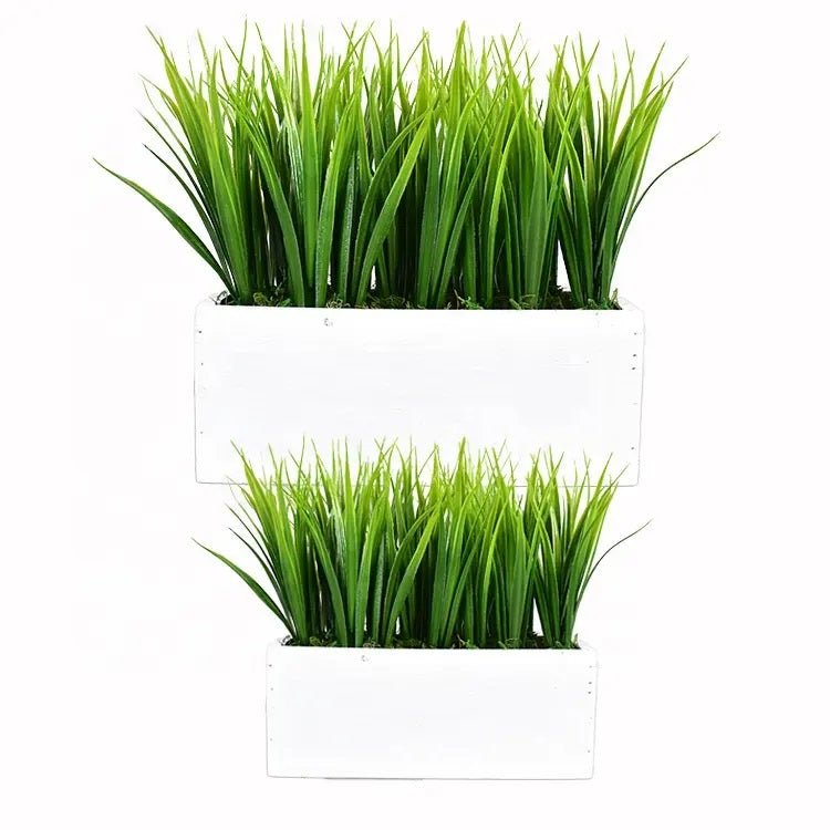 Ghiveci cu iarba artificiala, planta decorativa, 21x20x8 cm - BUZ.RO