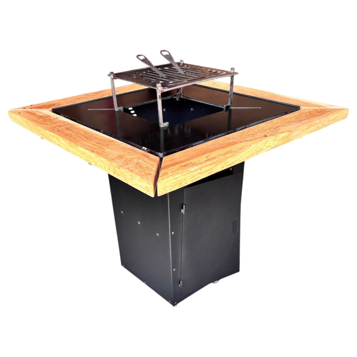 Gratar de gradina 75x75 cm fire pit cu Plita 6, 8 sau 10 mm Otel dur