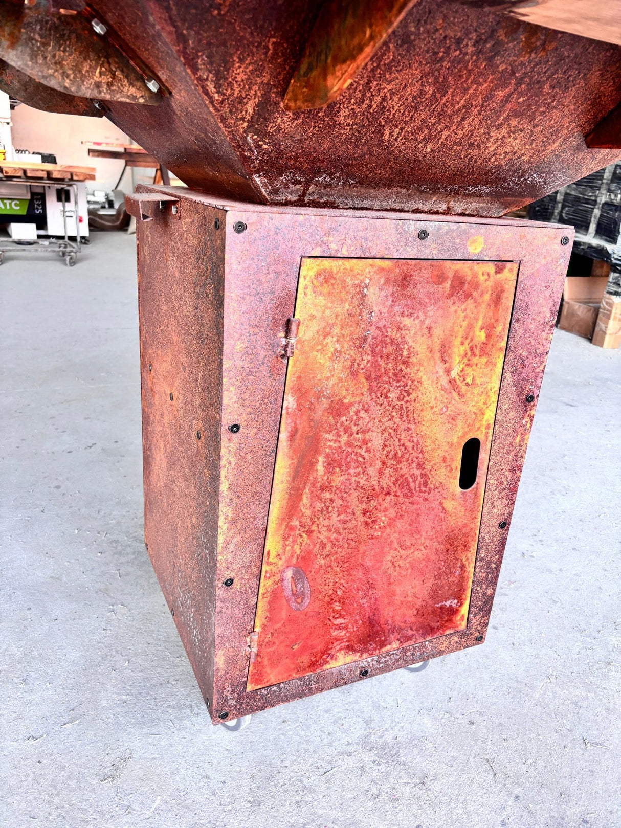 Gratar de gradina Corten Plita 10, 8 sau 6 mm 75x75 cm fire pit - BUZ.RO