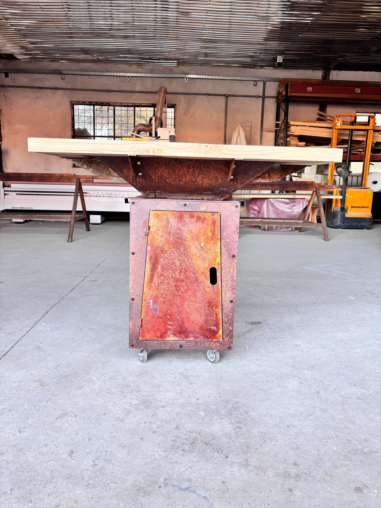 Gratar de gradina Corten Plita 10, 8 sau 6 mm 75x75 cm fire pit - BUZ.RO