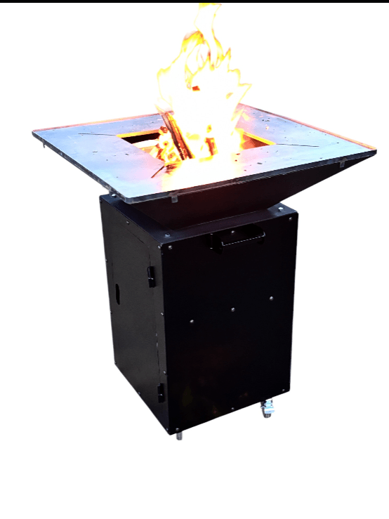 Gratar de gradina, plita 75x75 cm fire pit cu grosime 6, 8 sau 10 mm, Otel dur, fara blat - BUZ.RO