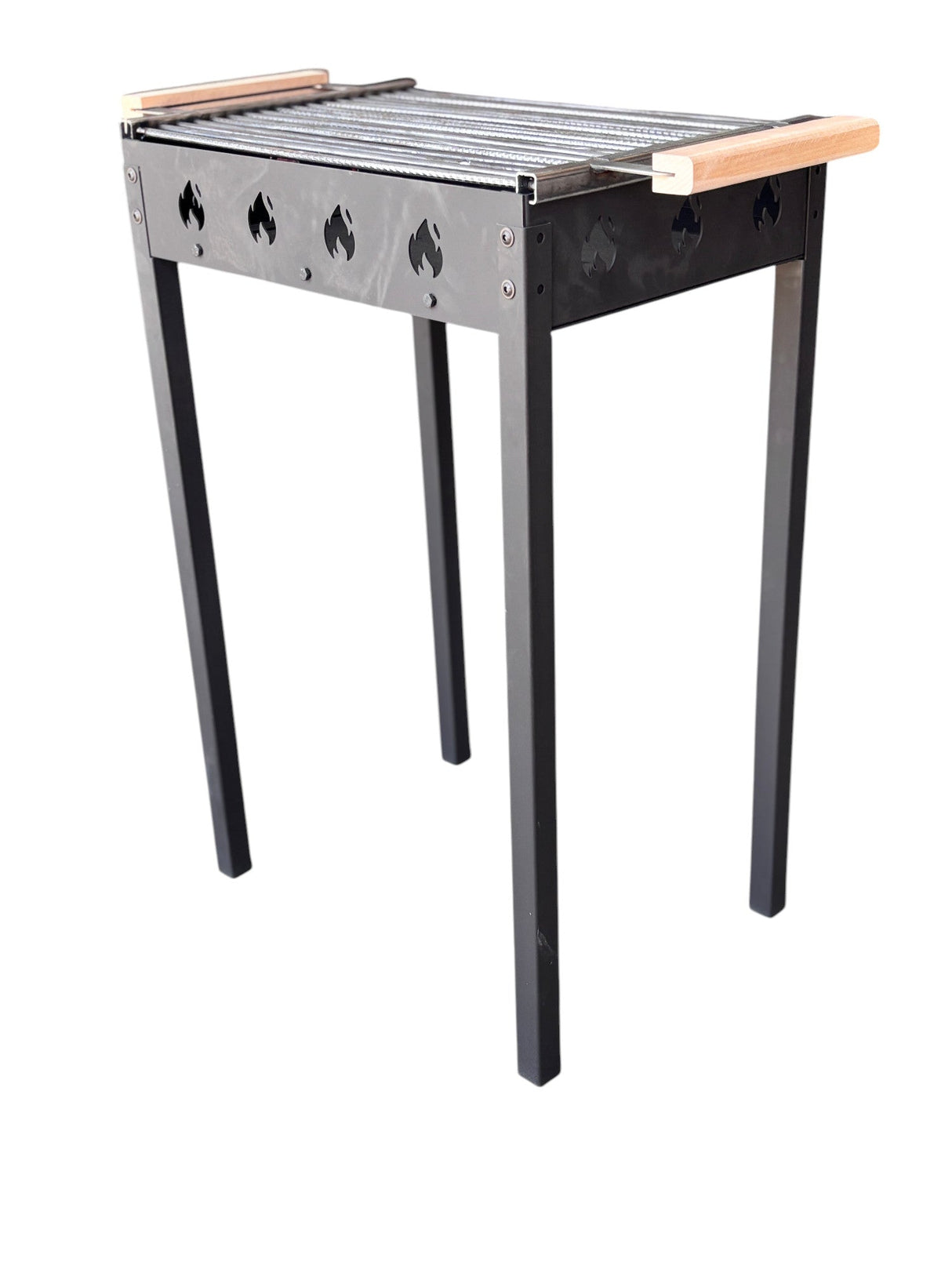 Gratar Gradina portabil 50 x 35 cm bare rotunde din otel 8mm , Personalizabil, Demontabil - BUZ.RO