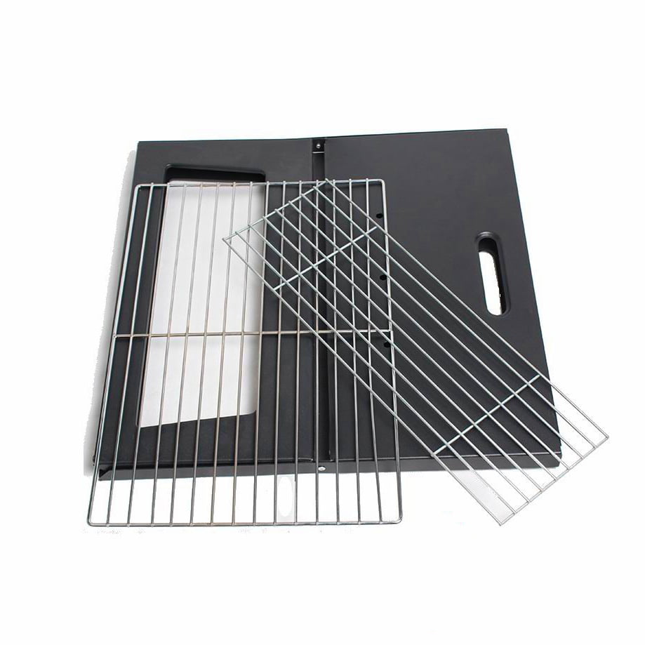 Gratar de gradina si portabil, slim, negru, dimensiuni 45x30x35cm