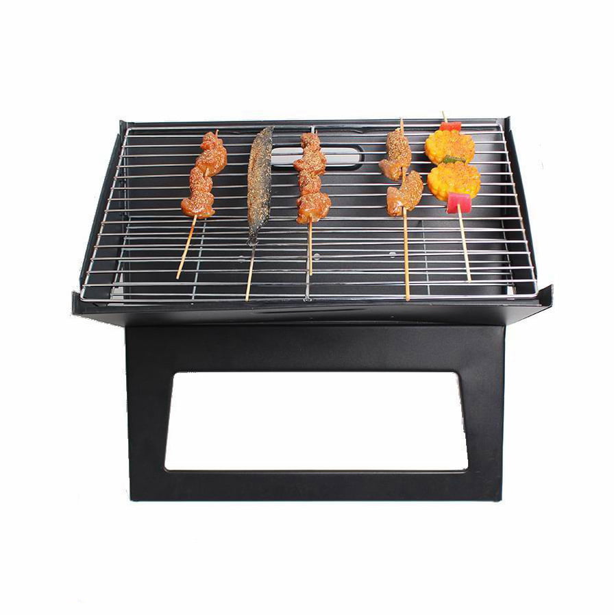 Gratar de gradina si portabil, slim, negru, dimensiuni 45x30x35cm