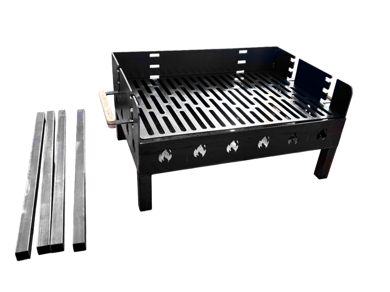 Gratar Gradina,  reglabil pe inaltime de gatire  65X45X h95 CM 3mm Grosime