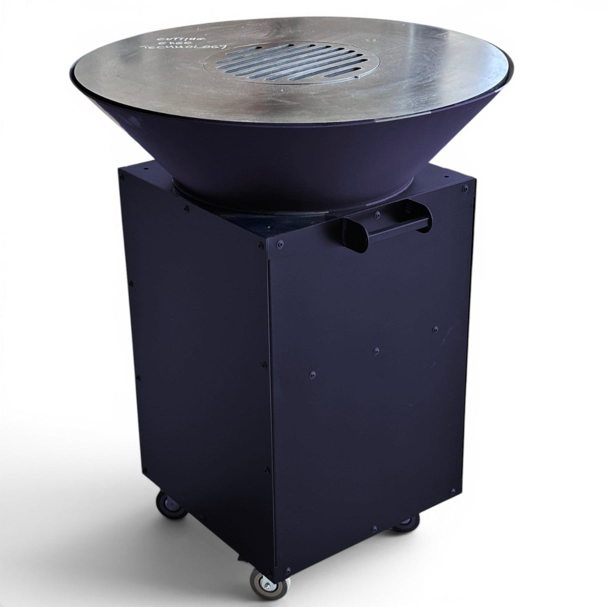 Gratar Rotund de gradina 107cm|diametru 75 cm| fire pit cu Plita rotunda 6/8/10 mm Otel dur - BUZ.RO