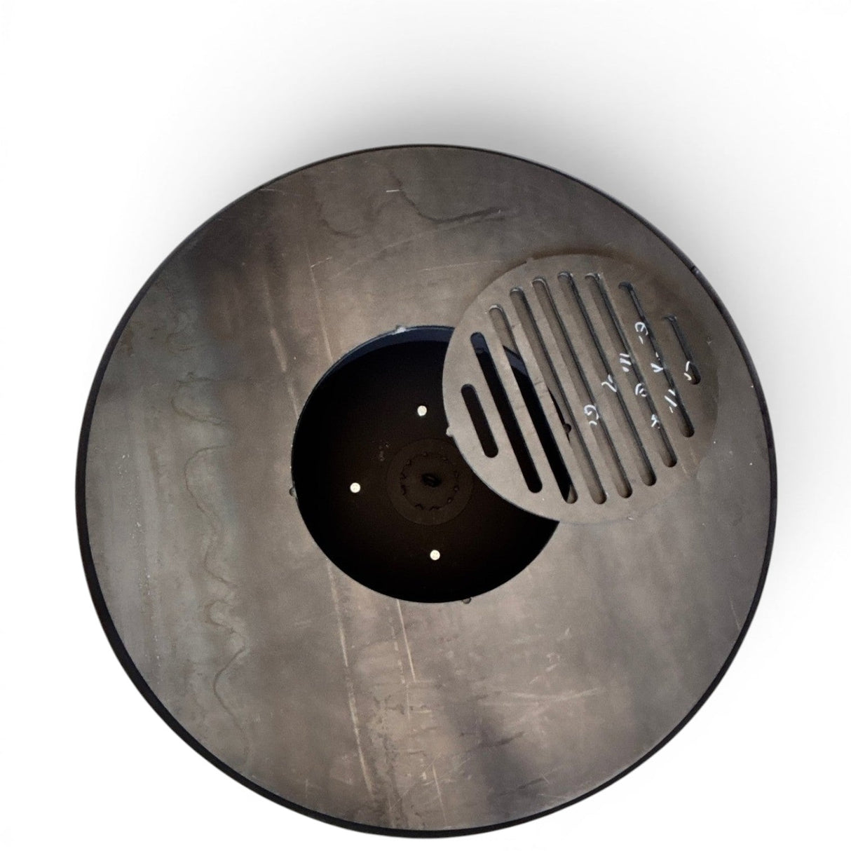 Gratar Rotund de gradina 107cm|diametru 75 cm| fire pit cu Plita rotunda 6/8/10 mm Otel dur - BUZ.RO