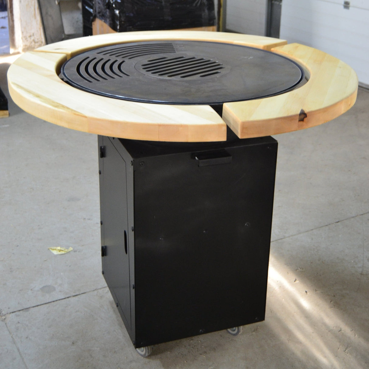Gratar Rotund de gradina diametru 75 cm fire pit cu Plita rotunda Otel dur - BUZ.RO