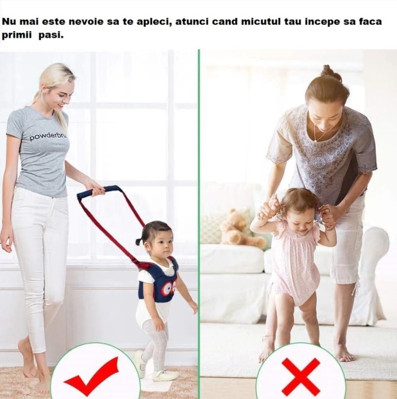 Ham bebe cu suport tip chilot detasabil, premergator, asistare mers, unisex, bumbac, ergonomic, model bufnita - BUZ.RO