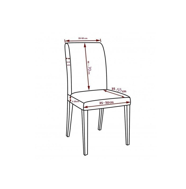 Husa scaun, husa elastica, universala, poliester, crem cu imprimeu floral, 50x70cm