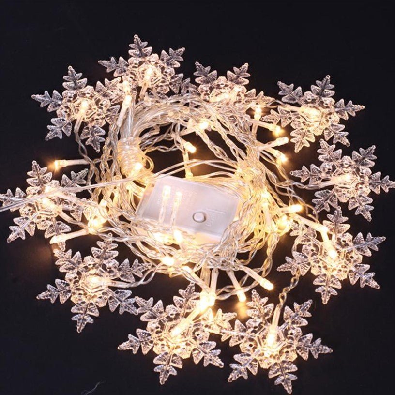 Instalatie craciun, ploaie de fulgi, instalatie perdea, 3.5 metri, lumini LED, interior, exterior, alb cald - BUZ.RO