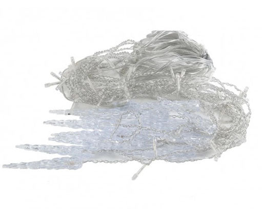 Instalatie luminoasa, pentru Craciun, perdea de lumini, sloi de gheata, turturi, interconectabila, 3 metri, alb cald