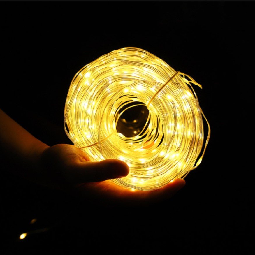 Instalatie pentru craciun, luminoasa, 20 metri, 200 leduri, pentru interior sau exterior, alb cald - BUZ.RO