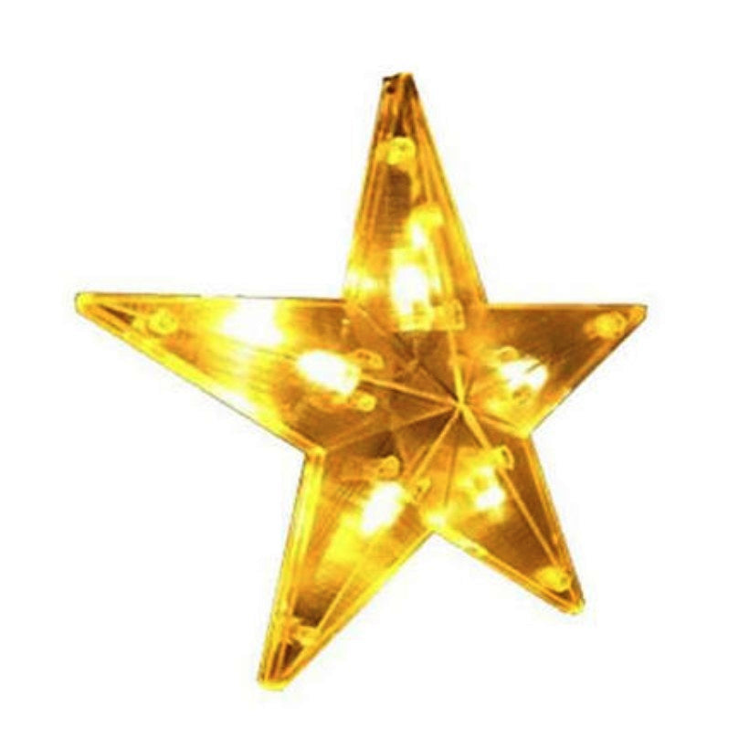 Instalatie pentru Craciun, perdea luminoasa, ploaie de stele, 3.5 metri, pentru interior sau exterior, lumini LED, alb cald