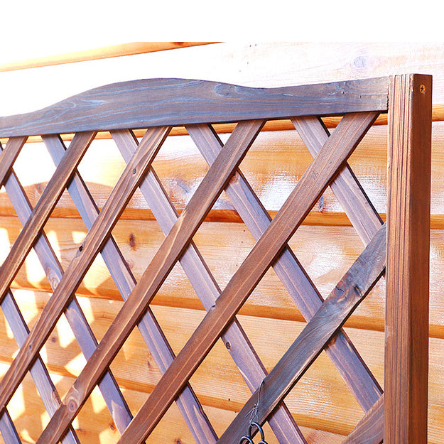 Jardiniera, spalier, Suport flori, de gradina, terasa, din lemn, maro inchis, 180 cm