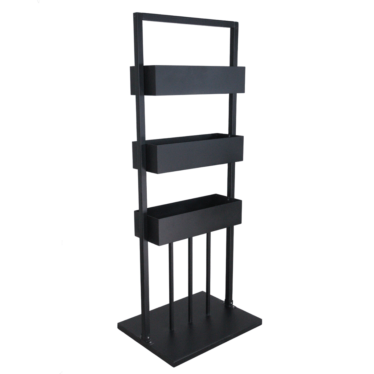 Jardiniera exterior, metal, suport vertical ghiveci flori, 72x55x183 cm - BUZ.RO