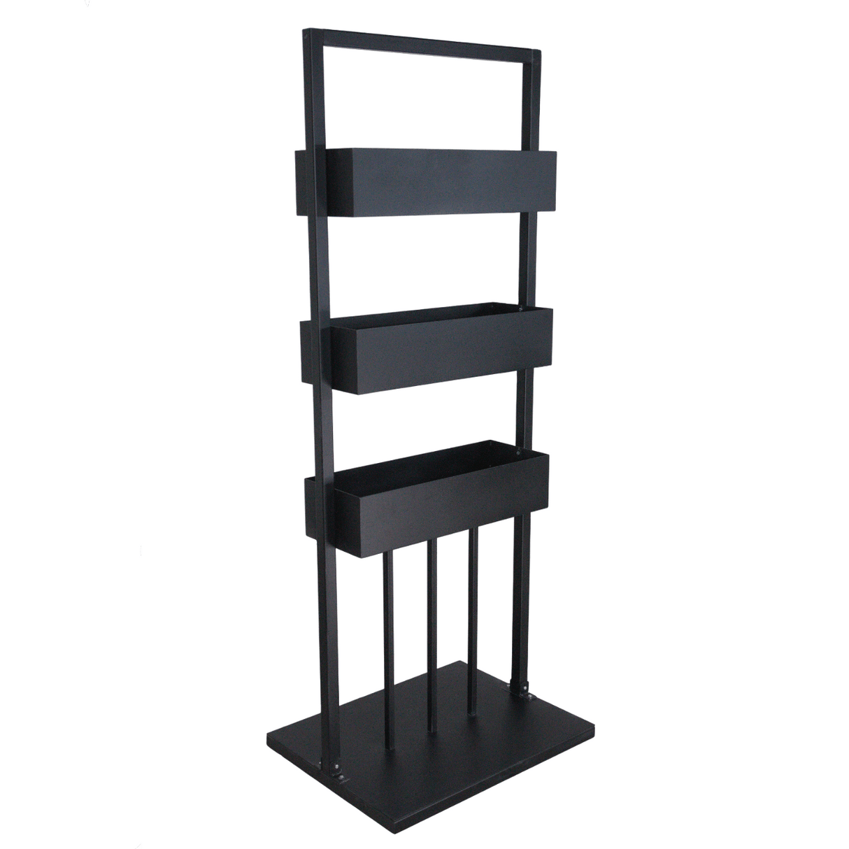 Jardiniera exterior, metal, suport vertical ghiveci flori, 72x55x183 cm - BUZ.RO