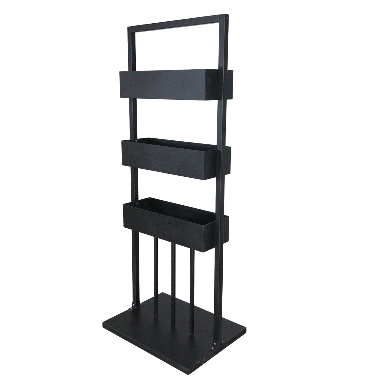 Jardiniera exterior, metal, suport vertical ghiveci flori, 72x55x183 cm - BUZ.RO