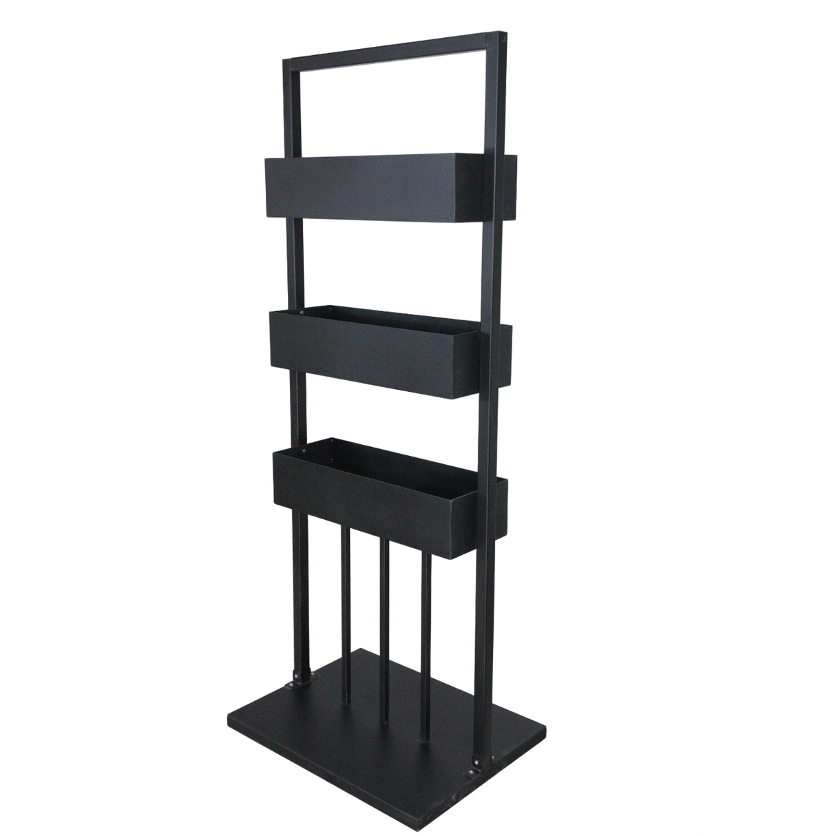 Jardiniera exterior, metal, suport vertical ghiveci flori, 72x55x183 cm - BUZ.RO