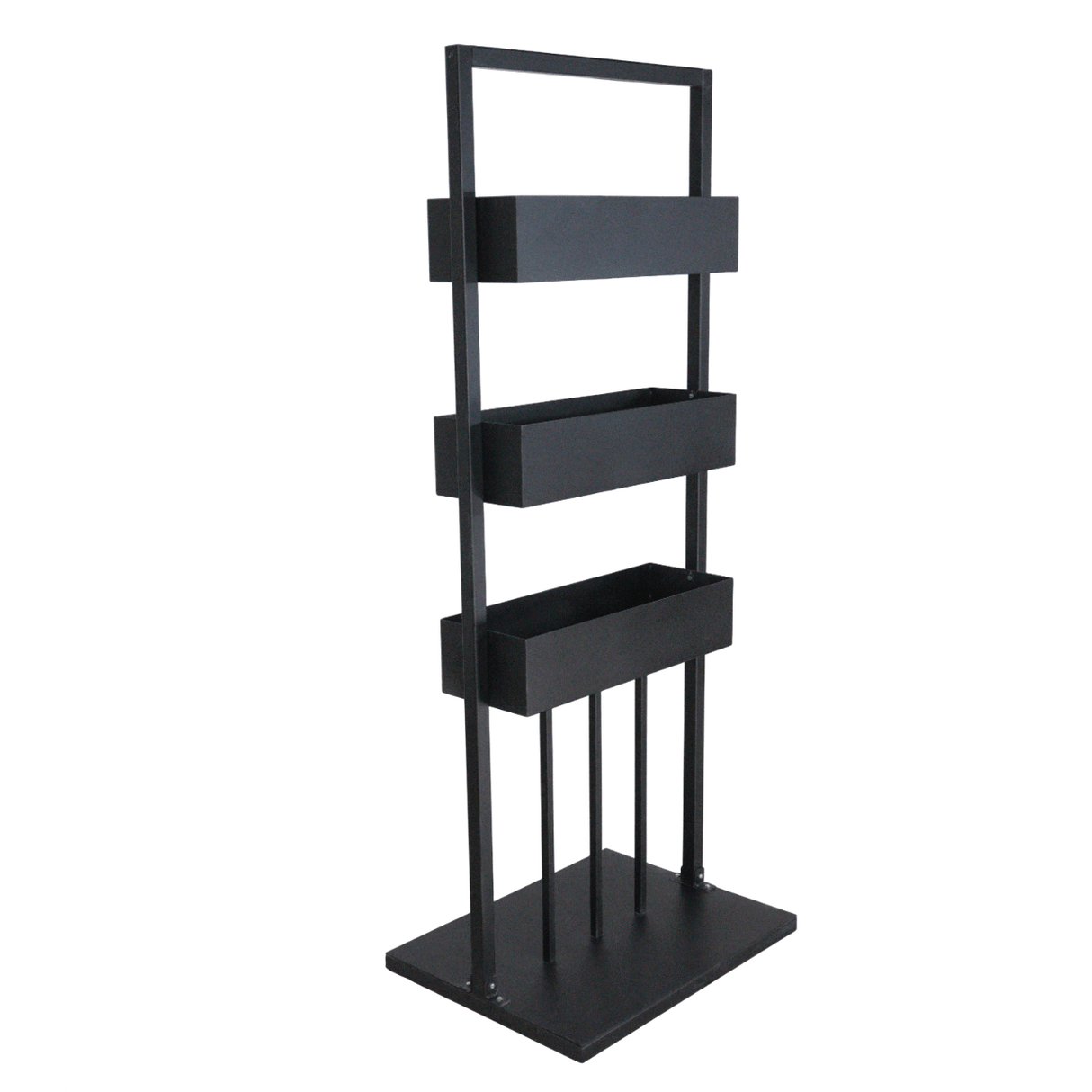 Jardiniera exterior, metal, suport vertical ghiveci flori, 72x55x183 cm - BUZ.RO