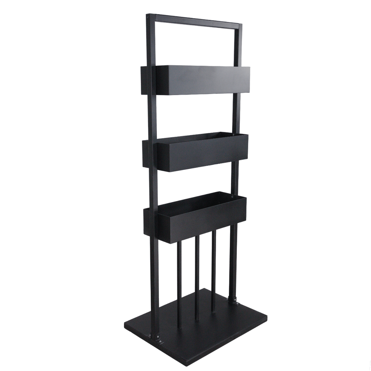 Jardiniera exterior, metal, suport vertical ghiveci flori, 72x55x183 cm - BUZ.RO