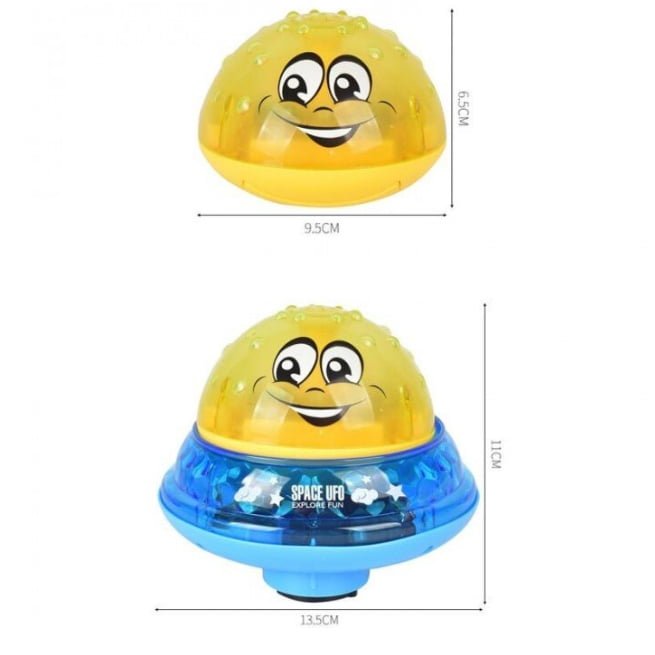 Jucarie de baie copii tip stropitoare, cu lumini si sunete, albastra - BUZ.RO