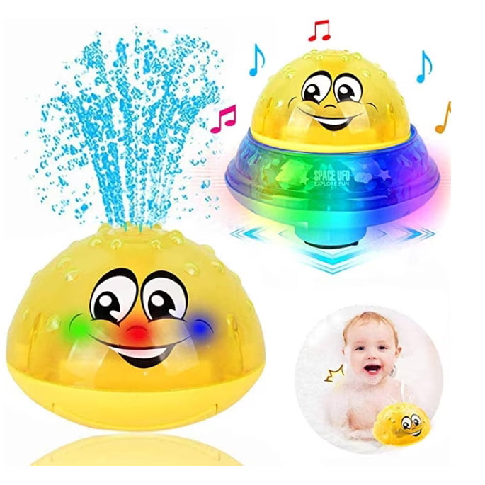 Jucarie de baie copii tip stropitoare, cu lumini si sunete, albastra