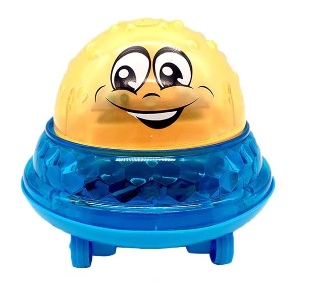 Jucarie de baie copii tip stropitoare, cu lumini si sunete, albastra