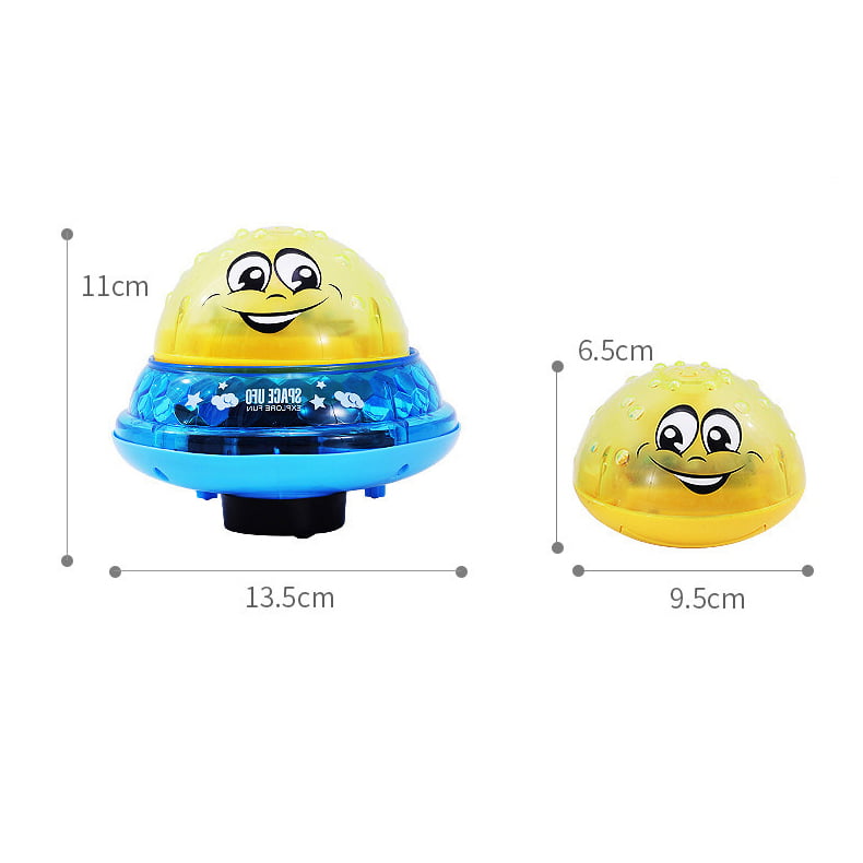 Jucarie de baie copii tip stropitoare, cu lumini si sunete, albastra