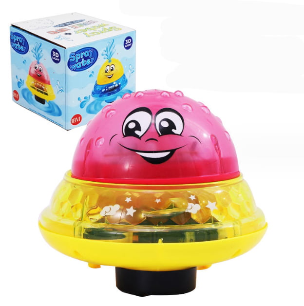 Jucarie de baie copii, tip stropitoare, lumini si sunete, rosie