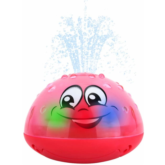 Jucarie de baie copii, tip stropitoare, lumini si sunete, rosie