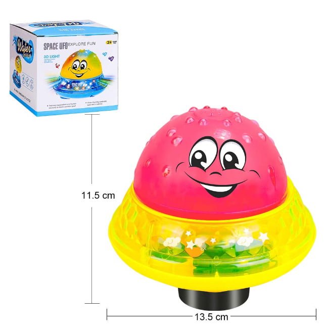 Jucarie de baie copii, tip stropitoare, lumini si sunete, rosie - BUZ.RO