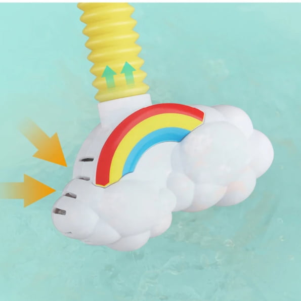 Jucarie de baie pentru bebelusi si copii, cu 4 ventuze, tip dus,+36 luni, galben