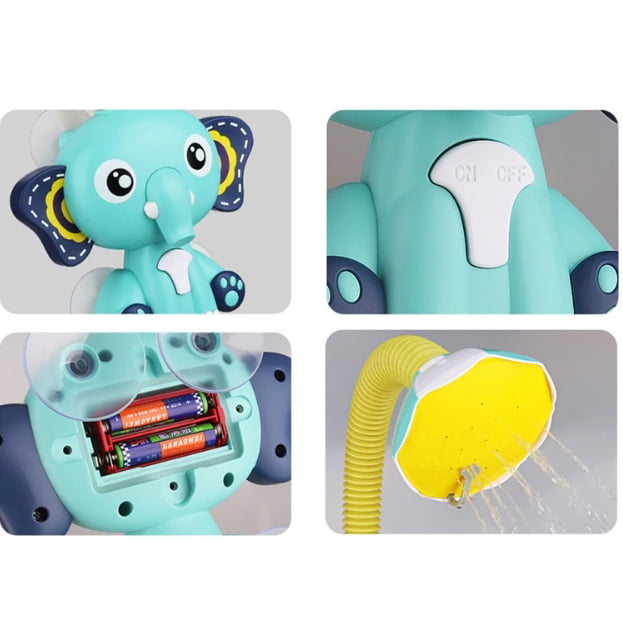 Jucarie de baie pentru bebelusi si copii, cu 4 ventuze, tip dus,+36 luni, galben