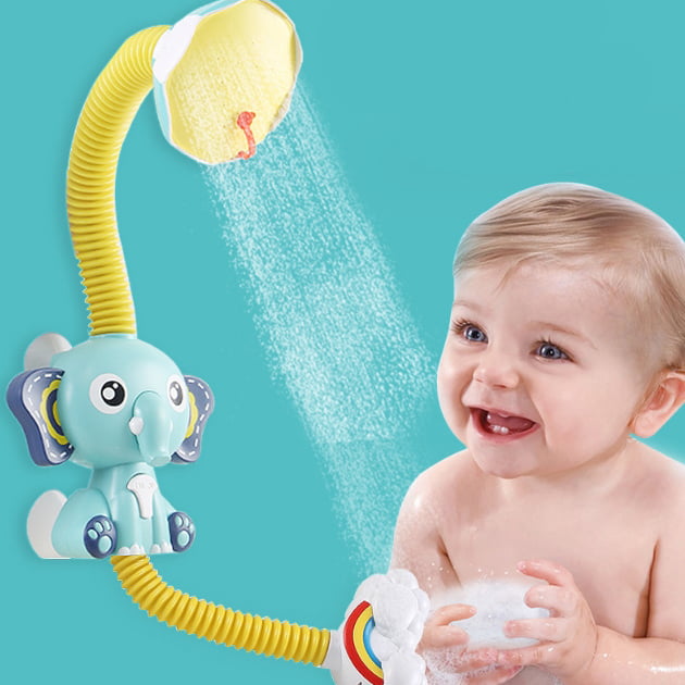 Jucarie de baie pentru bebelusi si copii, cu 4 ventuze, tip dus,+36 luni, galben