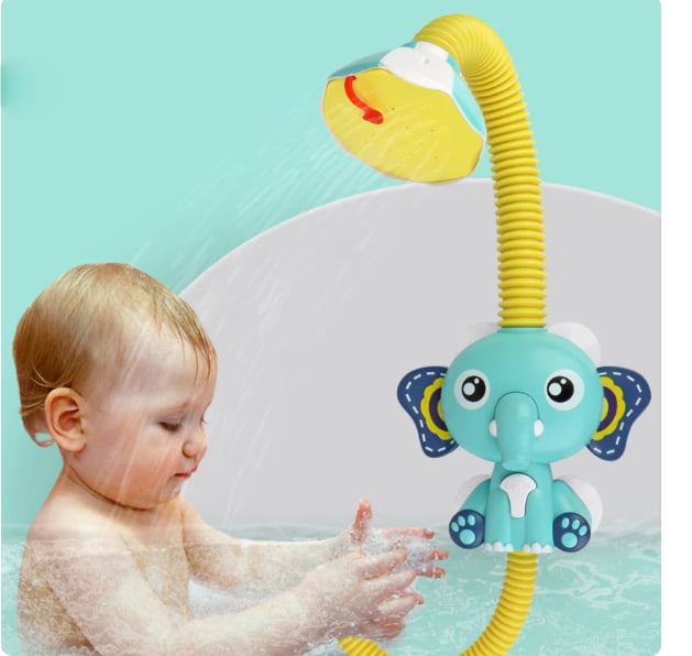 Jucarie de baie pentru bebelusi si copii, cu 4 ventuze, tip dus,+36 luni, galben