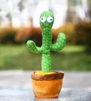 Jucarie interactiva, de plus, cactus dansator, pe baterii, cu repetare vocala - BUZ.RO