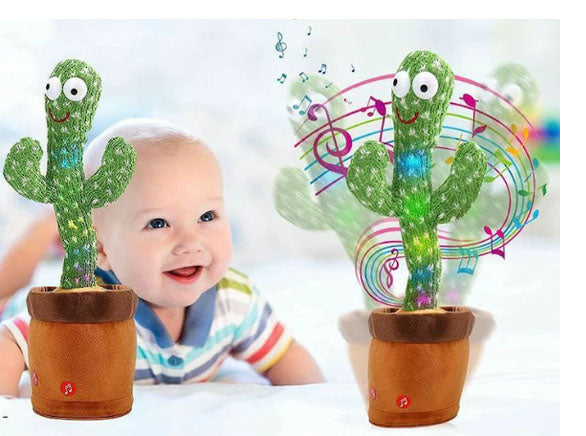 Jucarie interactiva, de plus, cactus dansator, pe baterii, cu repetare vocala