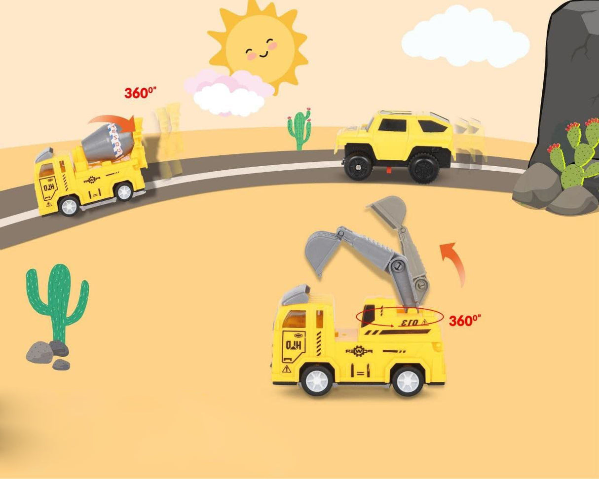 Set pista curse, 346 piese flexibile, jucarie interactiva, cu masini, jucarii baieti si fete, + 3 ani, montessori