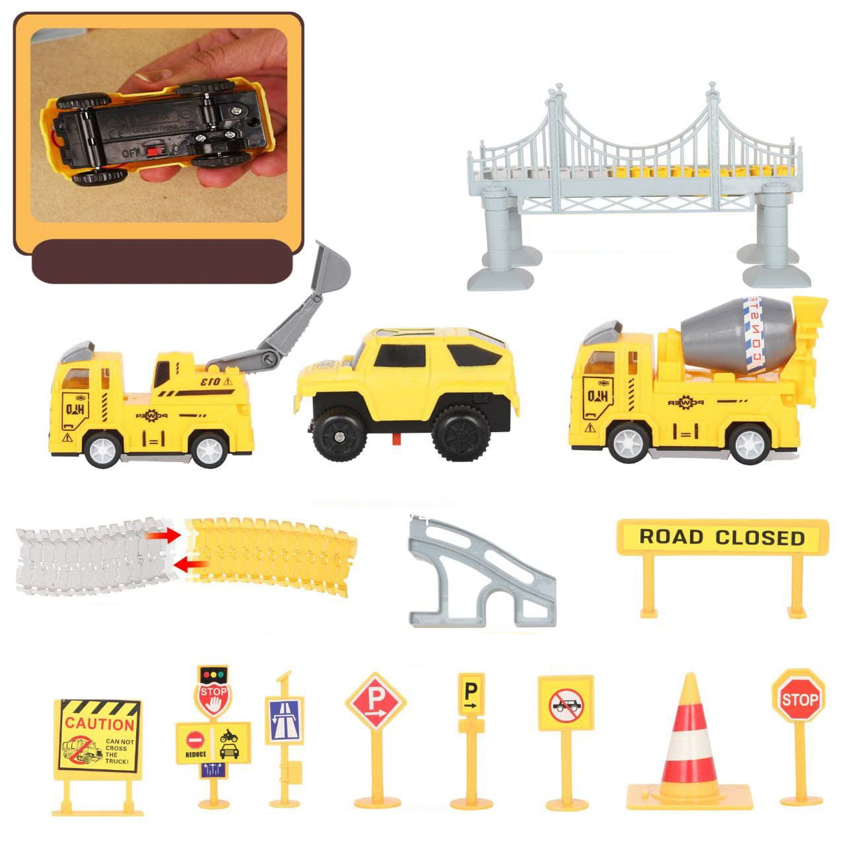 Set pista curse, 346 piese flexibile, jucarie interactiva, cu masini, jucarii baieti si fete, + 3 ani, montessori