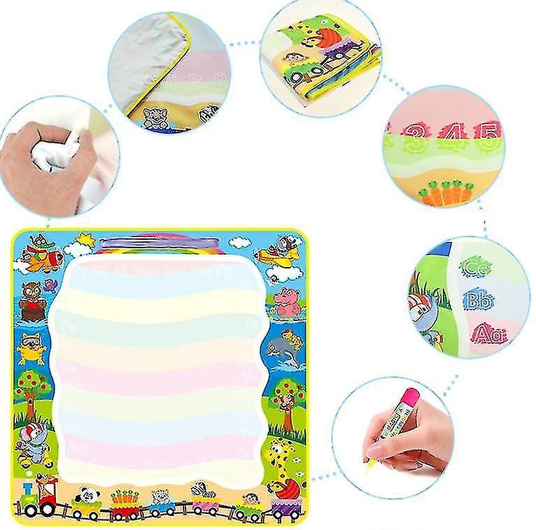 Jucarie interactiva si educativa covoras magic pentru desenat cu apa, carioci magice, +3 ani, LEXI, 100x100 - BUZ.RO