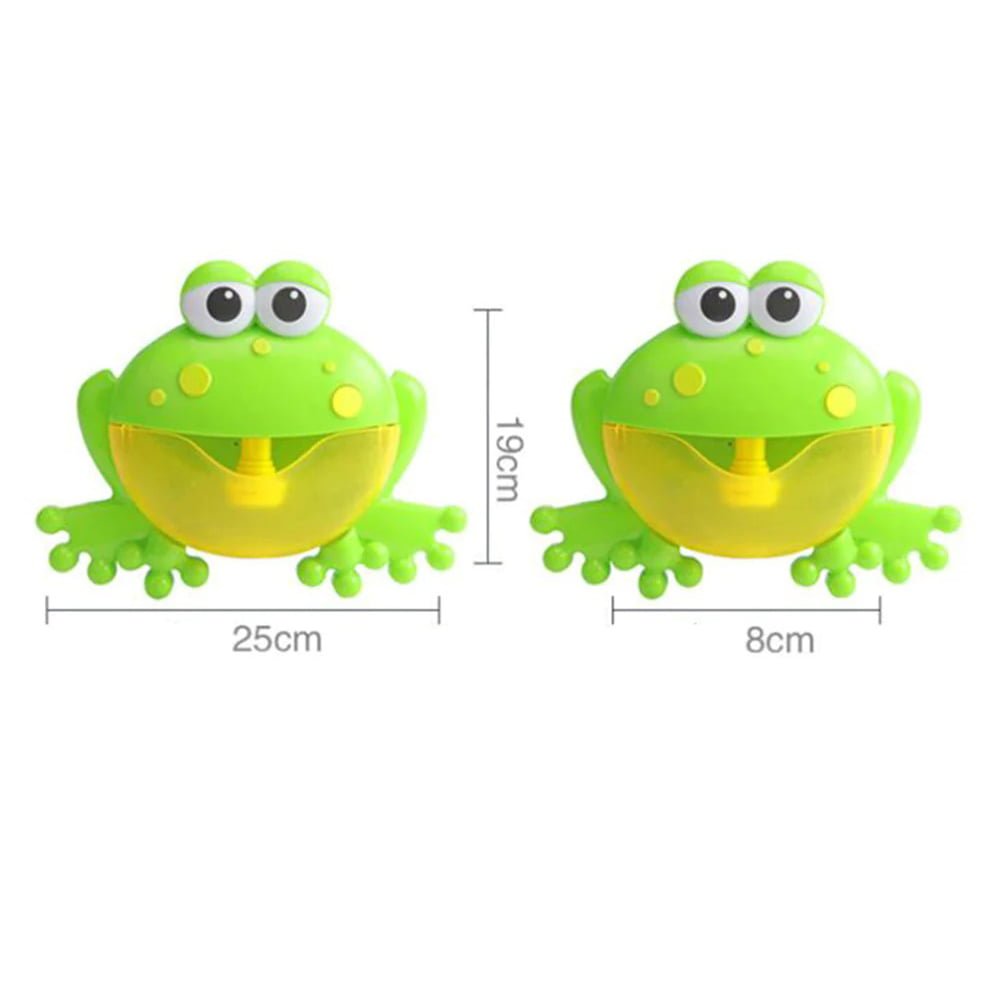 Jucarie muzicala de baie, jucarie interactiva, cu baloane de sapun, ventuze, broscuta verde, 18+luni Green - BUZ.RO