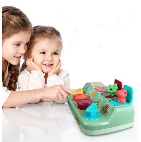 Jucarie senzoriala pentru bebelusi tip pop - up, cu sunete , multicolor - BUZ.RO