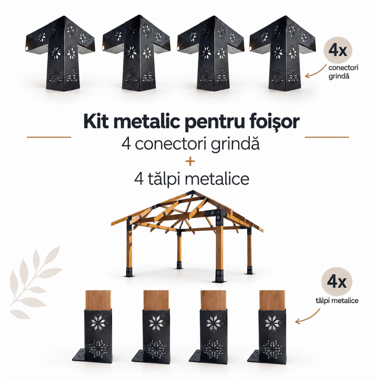Kit Metalic Constructie Foisor - Decupaj Motiv Traditional - BUZ.RO