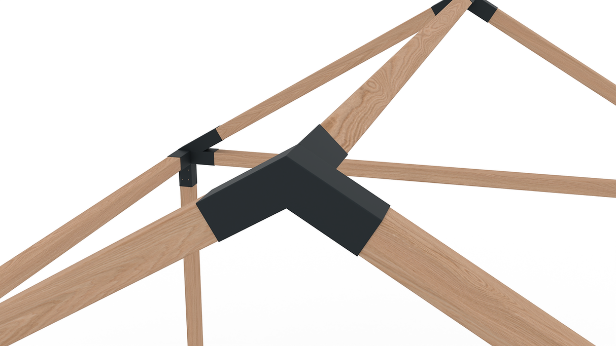 Kit pergola, conectori pergola, 10 conectori metal, culoare neagra, 100x100mm